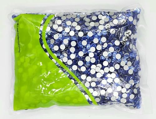 Großpackung SS3-SS30 Flatback Crystal AB Nicht-Hotfix-Strasssteine, klarer AB-Strass für Nailart-Dekoration, heller Saphir, SS20, 14400 Stück von YFSHC