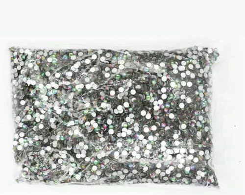Großpackung SS3-SS30 Flatback Crystal AB Nicht-Hotfix-Strasssteine, transparent, AB-Strass für Nagelkunst-Dekoration, Grüner Vulkan, SS20, 14400 Stück von YFSHC