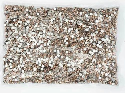 Großpackung SS3-SS30 Flatback Crystal AB Nicht-Hotfix-Strasssteine, transparent, AB-Strass für Nagelkunst-Dekoration, Roségold, SS20, 14400 Stück von YFSHC