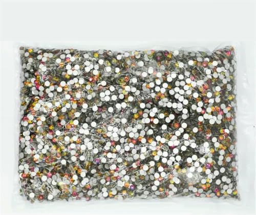 Großpackung SS3-SS30 Flatback Crystal AB Nicht-Hotfix-Strasssteine, transparent, AB-Strass für Nagelkunst-Dekoration, Siam-Vulkan, SS20, 14400 Stück Großpackung SS3-SS30 Flatback Crystal AB Nicht-Hotfix-Strasssteine, transparent, AB-Strass für Nagelkunst-Dekoration, Siam-Vulkan, SS20, 14400 Stück von YFSHC