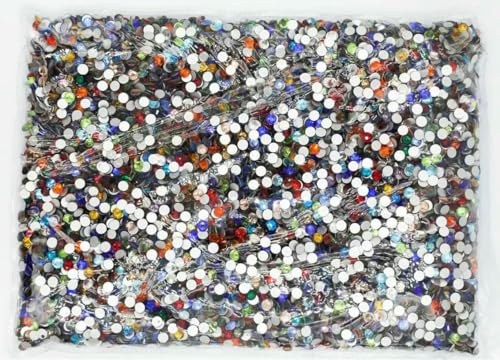Großpackung SS3-SS30 Flatback Crystal AB Nicht-Hotfix-Strasssteine, transparent, AB-Strass für Nagelkunst-Dekoration, gemischte Farben, SS20, 14400 Stück Großpackung SS3-SS30 Flatback Crystal AB Nicht-Hotfix-Strasssteine, transparent, AB-Strass für Nagelkunst-Dekoration, gemischte Farben, SS20, 14400 Stück von YFSHC