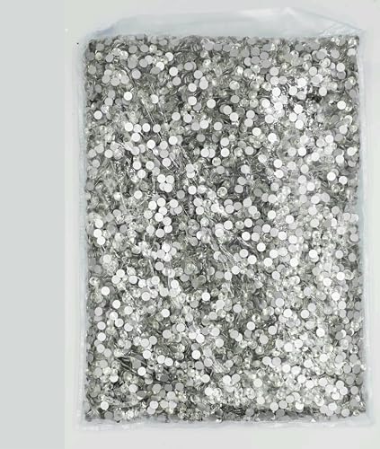 Großpackung SS3-SS30 Flatback Crystal AB Nicht-Hotfix-Strasssteine, transparent, AB-Strass für Nailart-Dekoration, kristallklar, SS8, 14400 Stück von YFSHC