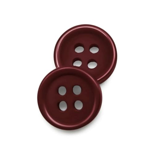 Harzknopf, 100 Stück/Los, rund, vier Löcher, 9/10/11 mm, zum Aufnähen, kleiner Knopf für Kindertücher, Bonbonfarben, handgefertigtes DIY-Zubehör, Weinrot 306 Harzknopf, 100 Stück/Los, rund, vier Löcher, 9/10/11 mm, zum Aufnähen, kleiner Knopf für Kindertücher, Bonbonfarben, handgefertigtes DIY-Zubehör, Weinrot 306 von YFSHC