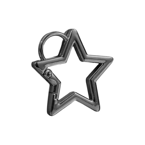 Hohler, sternförmiger Federverschluss aus Metall, Karabinerhaken, Schlüsselanhänger, Taschenclip, Haken, Hundekette, Schnalle, Verbinder, DIY-Schmuckherstellung, Zubehör, Gunmetal-Stil, 02–33,0 mm Hohler, sternförmiger Federverschluss aus Metall, Karabinerhaken, Schlüsselanhänger, Taschenclip, Haken, Hundekette, Schnalle, Verbinder, DIY-Schmuckherstellung, Zubehör, Gunmetal-Stil, 02–33,0 mm von YFSHC