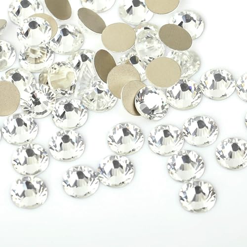 Klare Hotfix-Strasssteine, superhell, Glas-Strass zum Aufbügeln, Kristall-Hotfix-Strasssteine für Stoffbekleidung, Gold, klar, SS5, 1440 Stück Klare Hotfix-Strasssteine, superhell, Glas-Strass zum Aufbügeln, Kristall-Hotfix-Strasssteine für Stoffbekleidung, Gold, klar, SS5, 1440 Stück von YFSHC