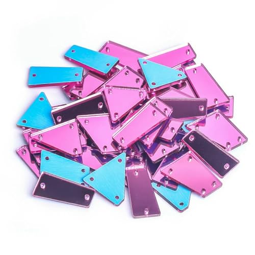 Klare Kristalle in verschiedenen Größen zum Nähen, Spiegel-Strass-Applikation, flache Rückseite, Acryl-Strass auf Stein für Kleidung, Handarbeiten, Hellrosa, Mix, 50 Stück Klare Kristalle in verschiedenen Größen zum Nähen, Spiegel-Strass-Applikation, flache Rückseite, Acryl-Strass auf Stein für Kleidung, Handarbeiten, Hellrosa, Mix, 50 Stück von YFSHC