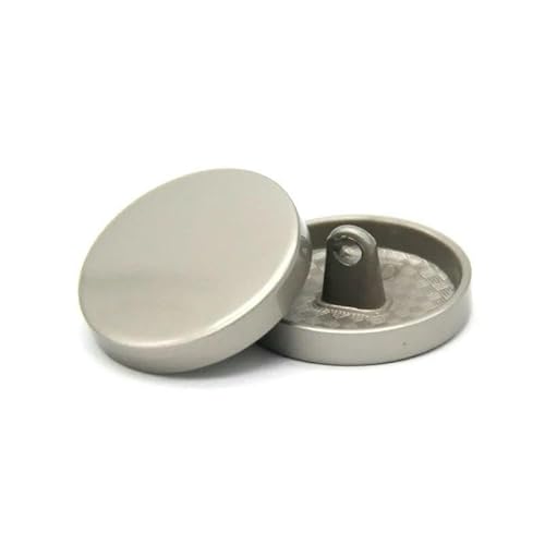 Kleine runde, flache goldene Metallknöpfe für Kleidungsstücke, Jeans, Jacken, Anzüge, Mäntel, Handarbeiten, dekorative Bastelarbeiten, Mattweiß, 17 mm, 10 Stück Kleine runde, flache goldene Metallknöpfe für Kleidungsstücke, Jeans, Jacken, Anzüge, Mäntel, Handarbeiten, dekorative Bastelarbeiten, Mattweiß, 17 mm, 10 Stück von YFSHC