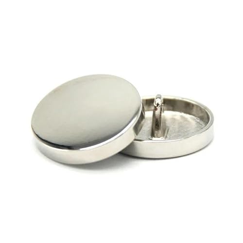 Kleine runde, flache goldene Metallknöpfe für Kleidungsstücke, Jeans, Jacken, Anzüge, Mäntel, handgefertigte Handarbeiten, dekoratives Basteln, Hellweiß, 17 mm, 10 Stück Kleine runde, flache goldene Metallknöpfe für Kleidungsstücke, Jeans, Jacken, Anzüge, Mäntel, handgefertigte Handarbeiten, dekoratives Basteln, Hellweiß, 17 mm, 10 Stück von YFSHC