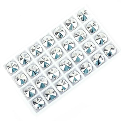Kristall-Strasssteine in allen Größen, AB, rund, flache Rückseite, Muschelperlen, für Kleidung, Hochzeitsaccessoires werden zur Dekoration und zum Selbermachen verwendet, Silber, 10 mm, 60 Stück Kristall-Strasssteine in allen Größen, AB, rund, flache Rückseite, Muschelperlen, für Kleidung, Hochzeitsaccessoires werden zur Dekoration und zum Selbermachen verwendet, Silber, 10 mm, 60 Stück von YFSHC