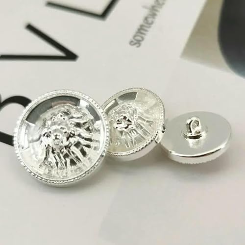 Luxuriöse Premium-Metallknöpfe im britischen Stil für Mäntel und Modebekleidung, hochwertige Harz-Metall-Kombination, 16/18/21,5 mm, 6 Stück, 5–21,5 mm, 6 Stück von YFSHC