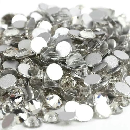 Mehrfarbige SS3-SS30 Nicht Hot Fix Strasssteine mit flacher Rückseite, Kristall-Strass-Glitzerstein für DIY-Maniküre, 3D-Nagelkunst, Stoff, Kleidungsstücke, transparent, SS von YFSHC