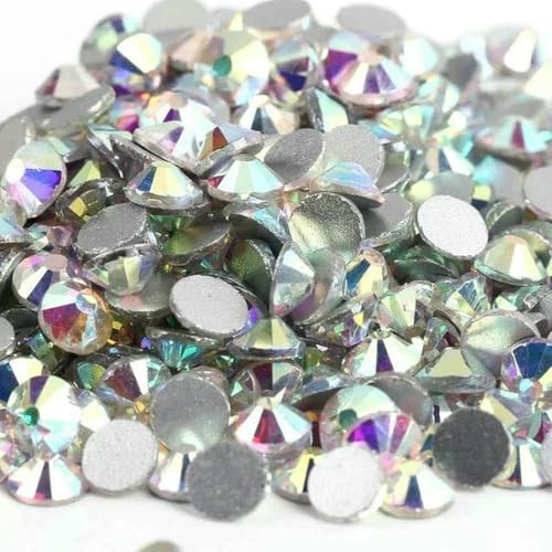 Mehrfarbige SS3-SS30 Nicht-Hotfix-Strasssteine mit flacher Rückseite, Kristall-Strass-Glitzerstein für DIY-Maniküre, 3D-Nagelkunst, Stoff, Kleidungsstücke – Transparent AB Mehrfarbige SS3-SS30 Nicht-Hotfix-Strasssteine mit flacher Rückseite, Kristall-Strass-Glitzerstein für DIY-Maniküre, 3D-Nagelkunst, Stoff, Kleidungsstücke – Transparent AB von YFSHC