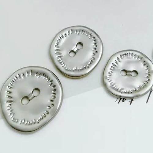 Metallknöpfe, 10er-Set, für Lederhandwerk, Nähen, Jacke, Mantel, Anzug, DIY, unregelmäßig, 2-Loch, Silber, Gold, Kupfer, Bekleidungszubehör, 2–23,0 mm, 10 Stück Metallknöpfe, 10er-Set, für Lederhandwerk, Nähen, Jacke, Mantel, Anzug, DIY, unregelmäßig, 2-Loch, Silber, Gold, Kupfer, Bekleidungszubehör, 2–23,0 mm, 10 Stück von YFSHC