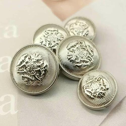 Metallknöpfe im Retro-Stil im britischen Stil mit goldenem Schildmuster, Luxusmarke, Nähknöpfe, Kleidungszubehör, Mantel, DIY-Material, Neu, 2–18 mm, 6 Stück Metallknöpfe im Retro-Stil im britischen Stil mit goldenem Schildmuster, Luxusmarke, Nähknöpfe, Kleidungszubehör, Mantel, DIY-Material, Neu, 2–18 mm, 6 Stück von YFSHC