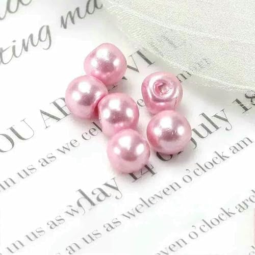 Nähknöpfe, 100 Stück, 6 mm, 8 mm, 10 mm, 12 mm, 15 mm, 18 mm, Perlmuttknöpfe für Kleidung, Nähzubehör, Damen- und Babykleidungsmaterial, Rosa, 6 mm von YFSHC