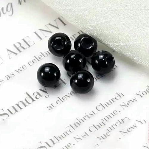 Nähknöpfe, 100 Stück, 6 mm, 8 mm, 10 mm, 12 mm, 15 mm, 18 mm, Perlmuttknöpfe für Kleidung, Nähzubehör, Damen- und Babykleidungsmaterial, Schwarz, 10 mm von YFSHC