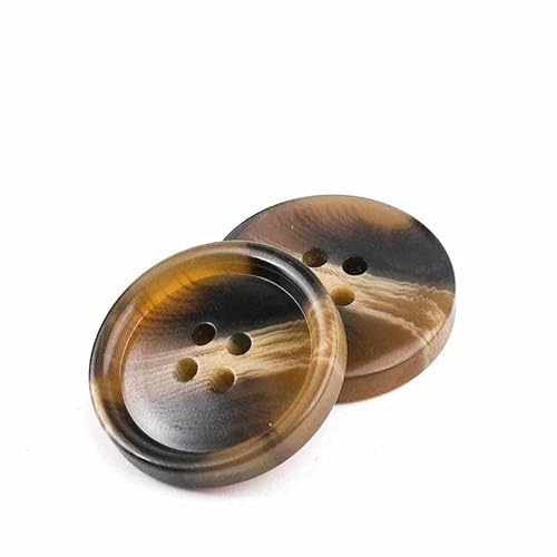 Neue 10 Stück Harzknöpfe mit 4 Löchern, Nähzubehör, Größe komplett für Kleidung, dekorative Knöpfe, handgefertigt, DIY-NK048-24-20 mm Neue 10 Stück Harzknöpfe mit 4 Löchern, Nähzubehör, Größe komplett für Kleidung, dekorative Knöpfe, handgefertigt, DIY-NK048-24-20 mm von YFSHC