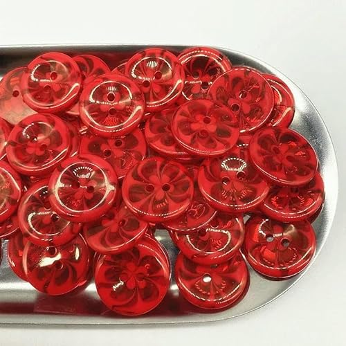 Neue 14,0 mm 21 mm Knöpfe Kinderkleidung Bonbonfarbene Cartoon-Farbe Zwei-Augen-Knöpfe für Hochzeitsdekor Nähzubehör-16-21 mm (10 Stück) von YFSHC