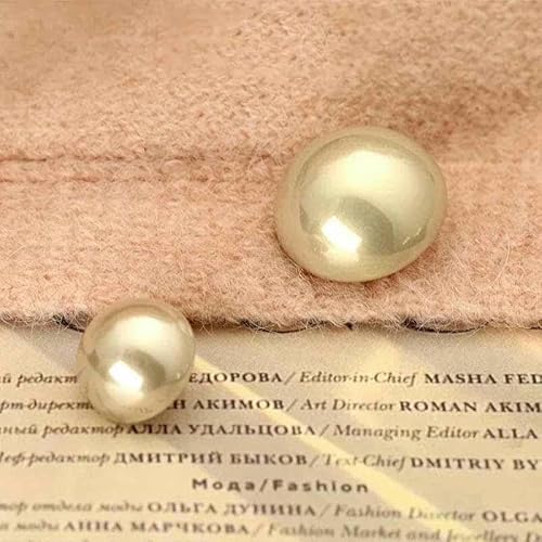 Perlmuttknöpfe, Gold/Silber, Ösenknopf für Kleidung, Hemd, Damen, Kinder, Dekor, Nähzubehör, DIY, Haarband, 6 Stück, A4, 18 mm, 6 Stück von YFSHC