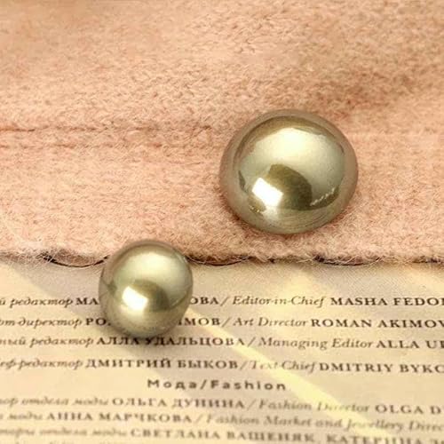 Perlmuttknöpfe, Gold/Silber, Ösenknopf für Kleidung, Hemd, Damen, Kinder, Dekor, Nähzubehör, DIY, Haarband, 6 Stück, A5, 20 mm, 6 Stück von YFSHC