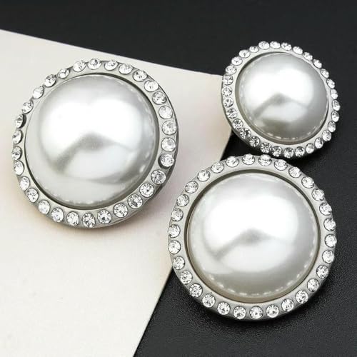 Retro-Perlenknopf, luxuriöse Strass-Metallknöpfe für DIY-Kleidung, Mantel, Pullover, Anzug, weibliches dekoratives Nähzubehör, 05–25 mm, 5 Stück Retro-Perlenknopf, luxuriöse Strass-Metallknöpfe für DIY-Kleidung, Mantel, Pullover, Anzug, weibliches dekoratives Nähzubehör, 05–25 mm, 5 Stück von YFSHC