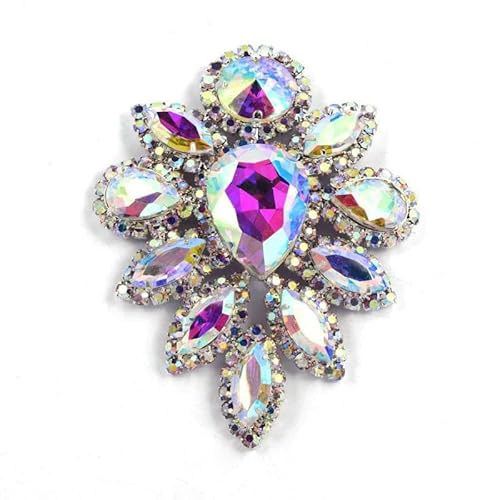 Runde Blumen-Kristall-AB-Strass-Applikationen zum Aufnähen mit goldener Basis, glitzernde Nähzubehör-Kristalle für Hochzeitskleider, Y1020-5.8X7.6 crystalAB S Runde Blumen-Kristall-AB-Strass-Applikationen zum Aufnähen mit goldener Basis, glitzernde Nähzubehör-Kristalle für Hochzeitskleider, Y1020-5.8X7.6 crystalAB S von YFSHC