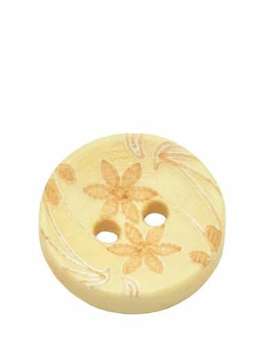 Runder Holzknopf für Kinderkleidung, Laserblume, Nähzubehör, Dekorative Knöpfe, 2 Löcher, 15mm, 30Stk, 60Stk-KNOPF MT60-1-30 Stück Runder Holzknopf für Kinderkleidung, Laserblume, Nähzubehör, Dekorative Knöpfe, 2 Löcher, 15mm, 30Stk, 60Stk-KNOPF MT60-1-30 Stück von YFSHC