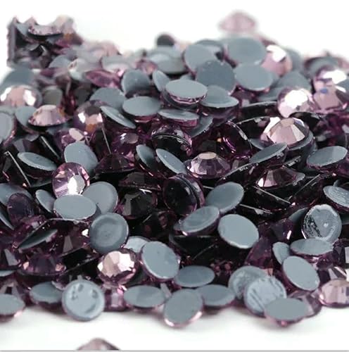 SS6-SS30 Großpackung Better Hotfix-Strasssteine, Kristall-Hotfix-Strasssteine für Kleidungsstücke, Heller Amethyst, SS20, 14400 Stück von YFSHC
