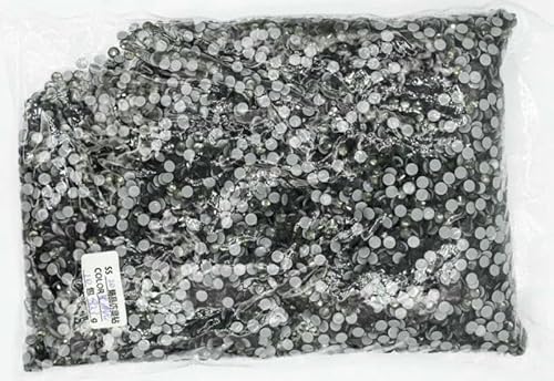SS6-SS30 Großpackung Better Hotfix-Strasssteine, Kristall-Hotfix-Strasssteine für Kleidungsstücke, Schwarzer Diamant, SS16, 14400 Stück von YFSHC