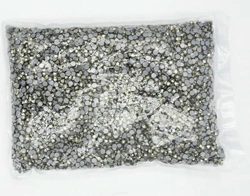 SS6-SS30 Großpackung Better Hotfix-Strasssteine, Kristall-Hotfix-Strasssteine für Kleidungsstücke, Schwarzer Hämatit, SS16, 14400 Stück von YFSHC