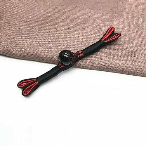 Stoffknöpfe aus Jade-Imitatperlen, chinesische Froschverschlussknöpfe, Knotenverschluss, dekoratives Cheongsam, 5 Paar, 3–8 cm von YFSHC