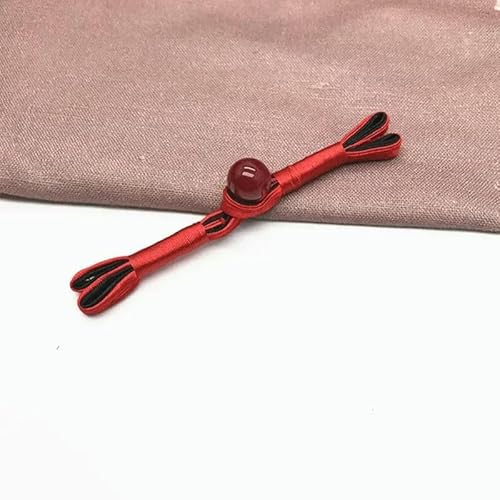 Stoffknöpfe aus Jade-Imitatperlen, chinesische Froschverschlussknöpfe, Knotenverschluss, dekoratives Cheongsam, 5 Paar, 8–8 cm von YFSHC