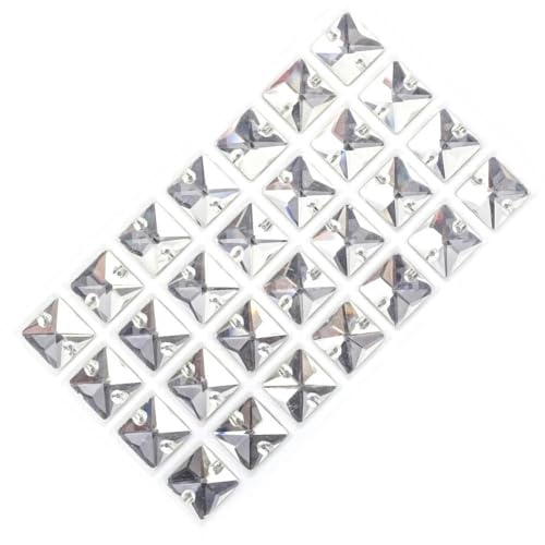 Strasssteine zum Aufnähen, quadratische Kristalle, flache Rückseite, Kristalle für Kleidung, Muschelperlen für Brautkleider, Dekoration, DIY-Kristall, 1 von YFSHC