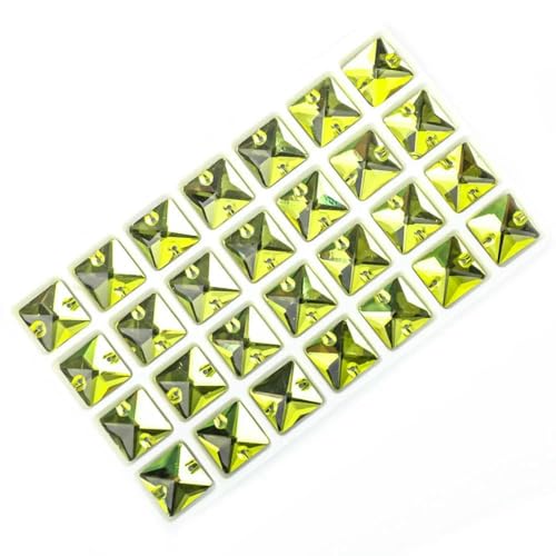 Strasssteine zum Aufnähen, quadratische Kristalle, flache Rückseite, für Kleidung, Muschelperlen für Brautkleider, Dekoration, DIY, Citrin, 12 mm, 40 Stück Strasssteine zum Aufnähen, quadratische Kristalle, flache Rückseite, für Kleidung, Muschelperlen für Brautkleider, Dekoration, DIY, Citrin, 12 mm, 40 Stück von YFSHC