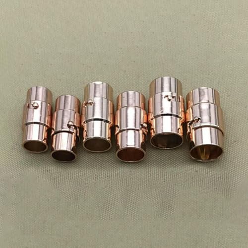 Stück 3/4/5/6/7/8/9/10 mm Lederband-Endkappe/Magnetverschluss mit Verriegelungsmechanismus, Verbinder für die Herstellung von Armbändern und Halsketten – 5 Stück Roségold – 5 Stück Innendurchmesse Stück 3/4/5/6/7/8/9/10 mm Lederband-Endkappe/Magnetverschluss mit Verriegelungsmechanismus, Verbinder für die Herstellung von Armbändern und Halsketten – 5 Stück Roségold – 5 Stück Innendurchmesse von YFSHC