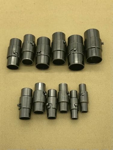Stück 3/4/5/6/7/8/9/10 mm Lederband-Endkappe/Magnetverschluss mit Verriegelungsmechanismus, Verbinder für die Herstellung von Armbändern und Halsketten – 5 Stück Rotgussschwarz – 5 Stück Innendurc Stück 3/4/5/6/7/8/9/10 mm Lederband-Endkappe/Magnetverschluss mit Verriegelungsmechanismus, Verbinder für die Herstellung von Armbändern und Halsketten – 5 Stück Rotgussschwarz – 5 Stück Innendurc von YFSHC