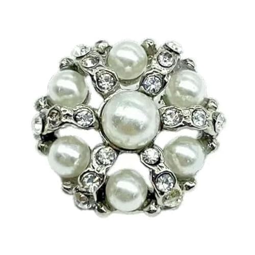 Stück - Luxuriöses Luxusdesign, Metallperlen-Blumen-Nähknöpfe für Kleidung, Mantel, Rock, Kleidungszubehör, Golden, Nr. 20–23,0 mm von YFSHC