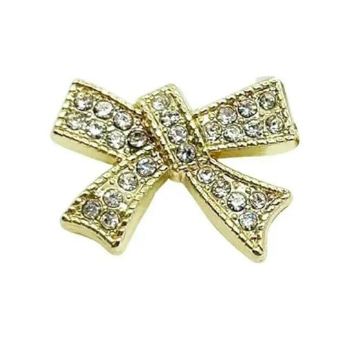 Stück - Luxuriöses Luxusdesign, Metallperlen-Blumen-Nähknöpfe für Kleidung, Mantel, Rock, Kleidungszubehör, Golden, Nr. 4–25 mm von YFSHC