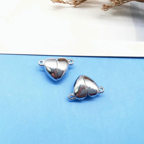 Vergoldete, silberfarbene, zylindrische Magnetverschluss-Verbinder zur Schmuckherstellung, Halsketten-Armbandverschluss, Verbindungshaken, 5 Stück OO4 Vergoldete, silberfarbene, zylindrische Magnetverschluss-Verbinder zur Schmuckherstellung, Halsketten-Armbandverschluss, Verbindungshaken, 5 Stück OO4 von YFSHC
