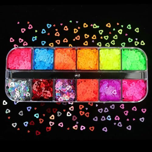 Zum Spaß, 12 Gitter, gemischte Pailletten, Glitzerflocken für Epoxidharzformen, DIY-Nageldekoration, Paillettenfüller, Schmuckzubehör, Stil 02 Zum Spaß, 12 Gitter, gemischte Pailletten, Glitzerflocken für Epoxidharzformen, DIY-Nageldekoration, Paillettenfüller, Schmuckzubehör, Stil 02 von YFSHC