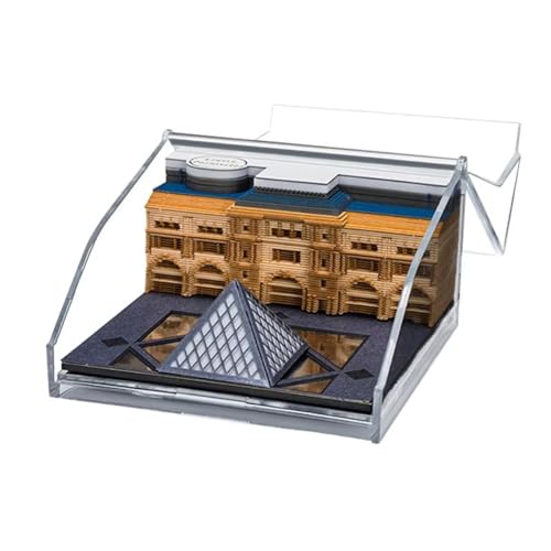 3D-Kalender 2025, Kunstblöcke, Zeitmesser-Kalender 2025, Kalender zum Abreißen der Hände mit Licht, kreatives 3D-Louvre-Modell, Papierskulptur, Uhrenkalender, DIY-3D-Notizblock, für Schule, Zuhause 3D-Kalender 2025, Kunstblöcke, Zeitmesser-Kalender 2025, Kalender zum Abreißen der Hände mit Licht, kreatives 3D-Louvre-Modell, Papierskulptur, Uhrenkalender, DIY-3D-Notizblock, für Schule, Zuhause von YFVMYBAF