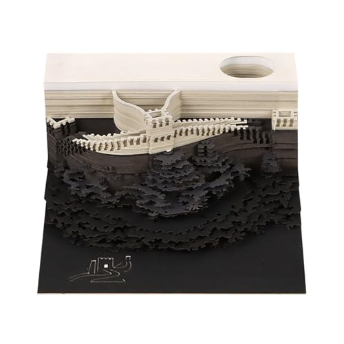 3D-Notizblock, kunstvolle Blöcke, 3D-Kunst-Antihaftnotizen, reißbar, antihaftbeschichtet, künstlerischer 3D-Kunst-Memo-Block, tolles 3D-Wandmodell, Papierskulptur, 3D-Notizblock, kreative von YFVMYBAF