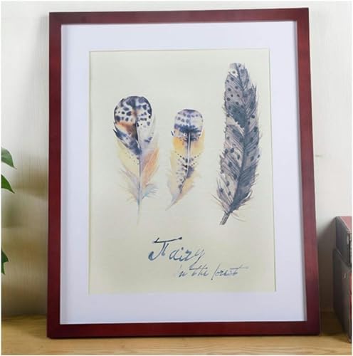 Holz-Fotorahmen, A4, A3, Holzrahmen, schwarz-weiß, Fotorahmen für Wandkunst, Bilderrahmen, Fotorahmen für Bilder, Walnussholzrahmen (weiß, A4 21 x 30 cm), A3 30 x 42 cm, Walnuss von YFXLTYZ