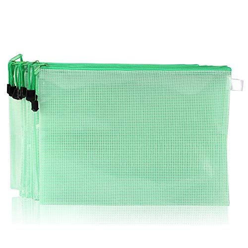 YFZYT A5 Dauerhaft Mesh Dokumentenmappe Reißverschlussbeutel Dokumententasche Aktenhülle Aktenordner Ordnungsmappe Zip-Datei Tasche Beutel mit Zipper für Kosmetik Büros Supplies - 10 Stück, Grün#3 YFZYT A5 Dauerhaft Mesh Dokumentenmappe Reißverschlussbeutel Dokumententasche Aktenhülle Aktenordner Ordnungsmappe Zip-Datei Tasche Beutel mit Zipper für Kosmetik Büros Supplies - 10 Stück, Grün#3 von YFZYT