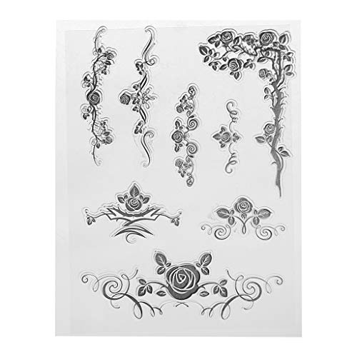 YFairy Transparenter Stempel, Blumenranke, Silikon, DIY, Scrapbooking, Prägung, Fotoalbum, dekorative Papierkarte von YFairy