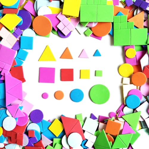 YFaith 1000 Stück Moosgummi Sticker, Geometrische Serie Aufkleber Set, Moosgummi-Aufkleber, für Kindererziehung, Basteln, Dekoration YFaith 1000 Stück Moosgummi Sticker, Geometrische Serie Aufkleber Set, Moosgummi-Aufkleber, für Kindererziehung, Basteln, Dekoration von YFaith