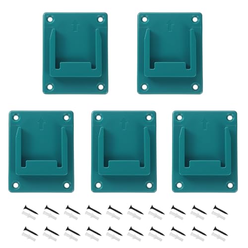 YFaith Elektrowerkzeug Bohrwerkzeuge Halterung, 5 Stück Wandhalter Maschinenhalter, Blau Werkzeug Wandhalterung, mit Schrauben und Dübeln, für Makita, für Bosch 14,4 V/18 V Elektrowerkzeuge YFaith Elektrowerkzeug Bohrwerkzeuge Halterung, 5 Stück Wandhalter Maschinenhalter, Blau Werkzeug Wandhalterung, mit Schrauben und Dübeln, für Makita, für Bosch 14,4 V/18 V Elektrowerkzeuge von YFaith