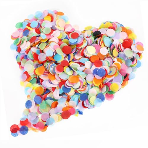 YFaith 100 g Konfetti Bunt, 2,5 cm Streudeko für Geburtstag, Hochzeit, Karneval & Co. - Groß, Rund, Papier YFaith 100 g Konfetti Bunt, 2,5 cm Streudeko für Geburtstag, Hochzeit, Karneval & Co. - Groß, Rund, Papier von YFaith