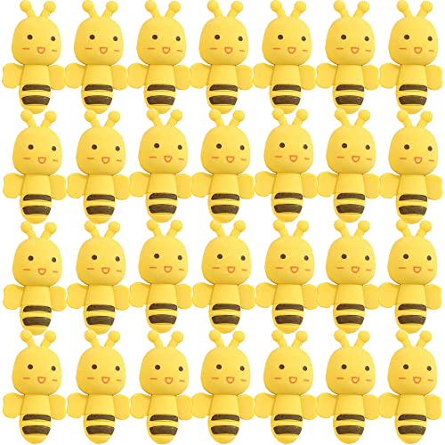 YGCHEN Biene Radiergummi Hummel Radiergummis Insekten Form Radierer Süße Mini Gelb Radiergummi für Schule Karneval Belohnung Schüler Briefpapier Geschenke (28 Stücke) von YGCHEN