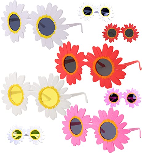 YGCHEN Brille Sonnenblume Lustige Sonnenbrille Blumen Brillen Tropical Partybrille Gänseblümchen Spaßbrille für Sommer Party Strand Thema Deko Photo Requisiten 4 Paar YGCHEN Brille Sonnenblume Lustige Sonnenbrille Blumen Brillen Tropical Partybrille Gänseblümchen Spaßbrille für Sommer Party Strand Thema Deko Photo Requisiten 4 Paar von YGCHEN
